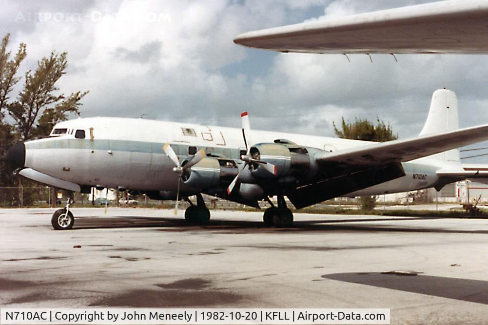 N710AC, 1947 Douglas DC-6F C/N 43107, parked at FLL