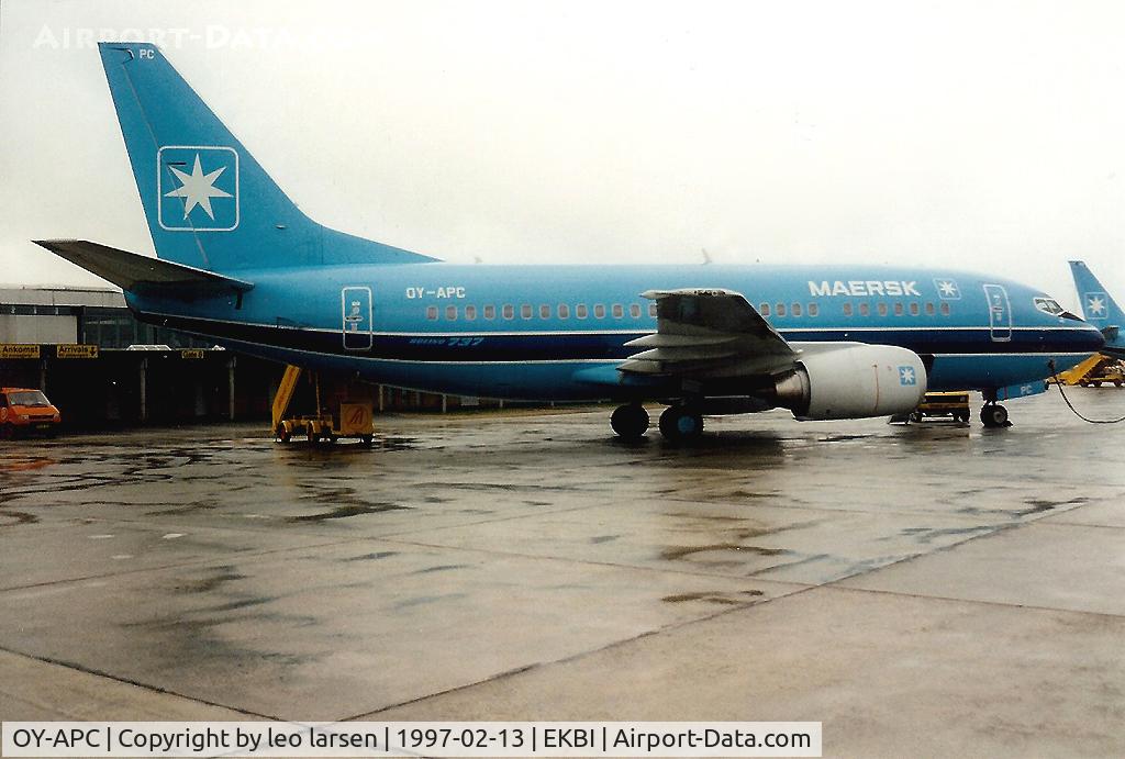 OY-APC, 1996 Boeing 737-5L9 C/N 28129, Billund Denmark 13.2.97