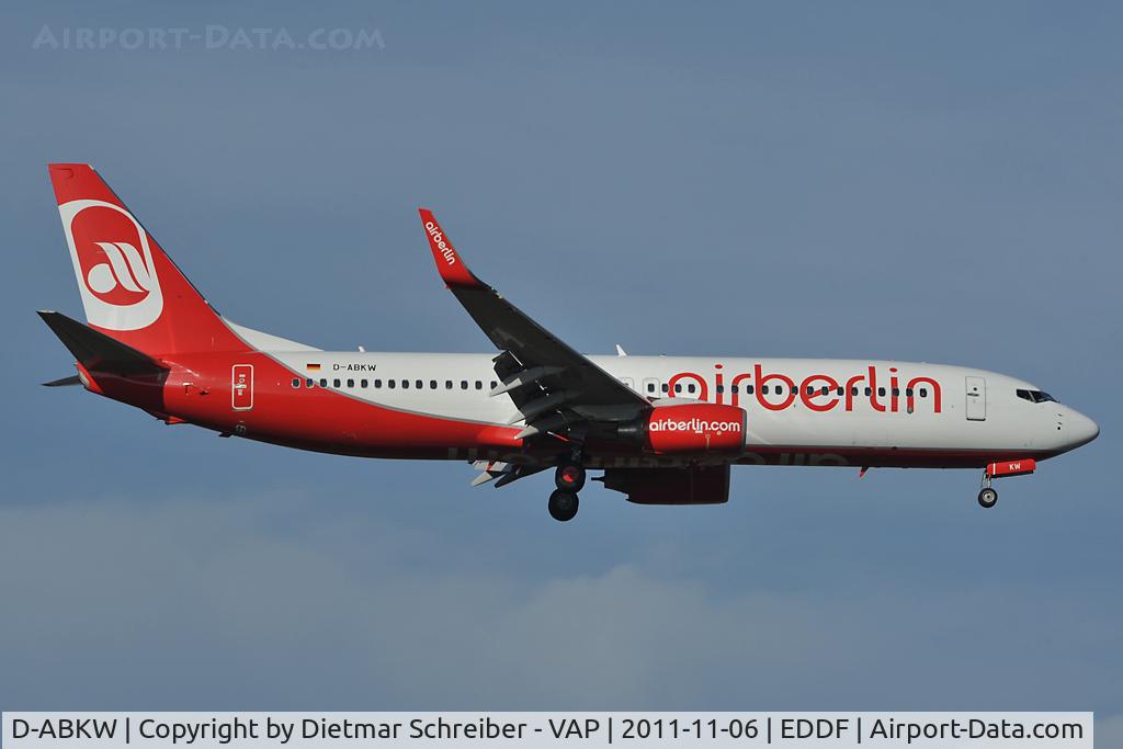 D-ABKW, 2011 Boeing 737-86J C/N 36884, Air Berlin Boeing 737-800