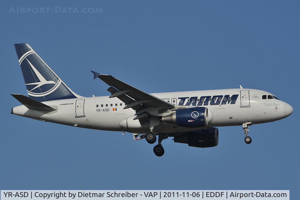 YR-ASD, 2007 Airbus A318-111 C/N 3225, Tarom Airbus 318