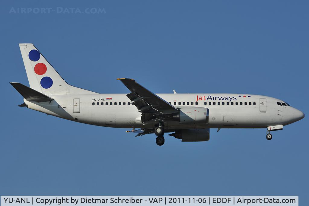 YU-ANL, 1986 Boeing 737-3H9 C/N 23716/1321, JAT Boeing 737-300