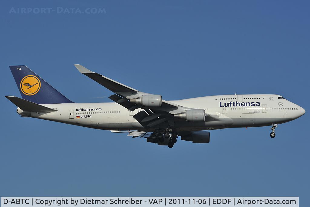 D-ABTC, 1990 Boeing 747-430M C/N 24287, Lufthansa Boeing 747-400