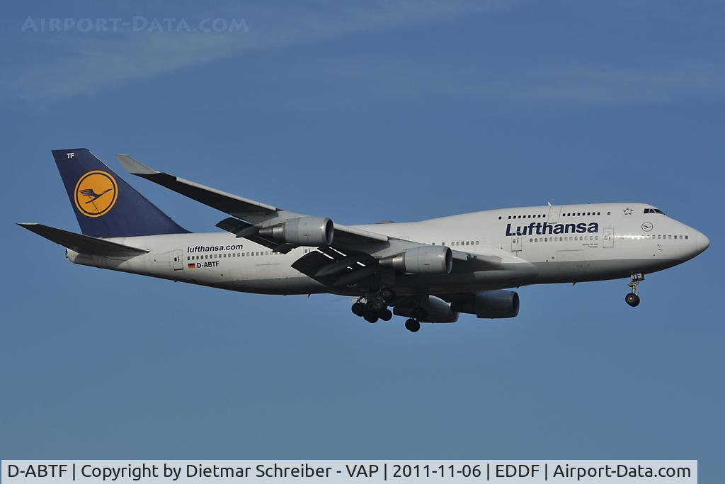 D-ABTF, 1991 Boeing 747-430M C/N 24967, Lufthansa Boeing 747-400