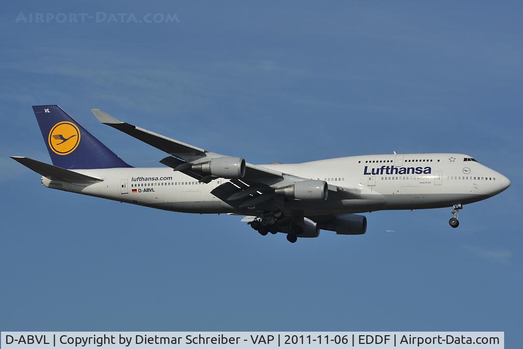 D-ABVL, 1992 Boeing 747-430 C/N 26425, Lufthansa Boeing 747-400