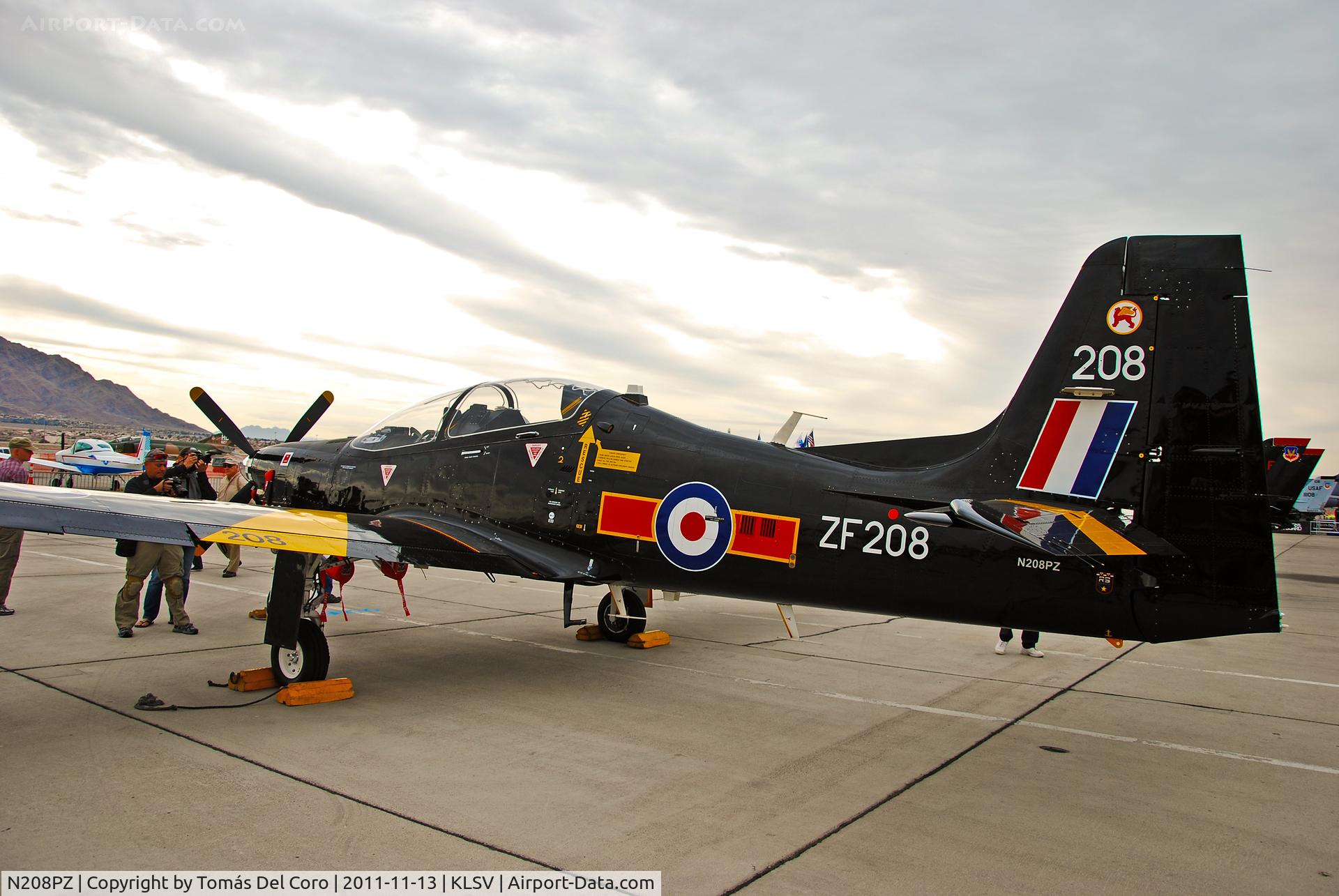 N208PZ, 1989 Short S-312 Tucano T1 C/N S034/T33, N208PZ Short Brothers Plc S312 TUCANO T MK1 C/N T33

Aviation Nation 2011
Nellis Afb Airport (Las Vegas, NV) KLSV / LSV 
November 13, 2011
TDelCoro