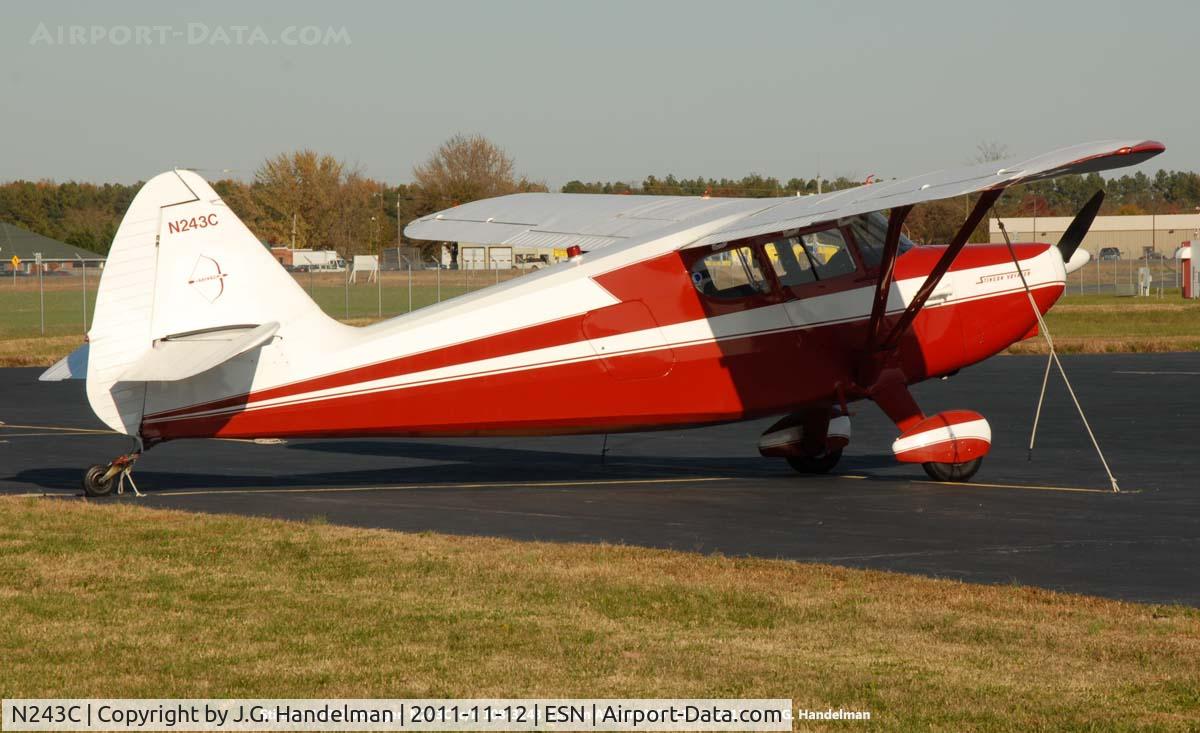 N243C, 1947 Stinson 108-2 Voyager C/N 108-3243, at Easton MD