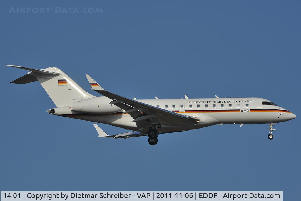 14 01, 2011 Bombardier BD-700-1A11 Global 5000 C/N 9395, German Air Force Globalexpress 5000