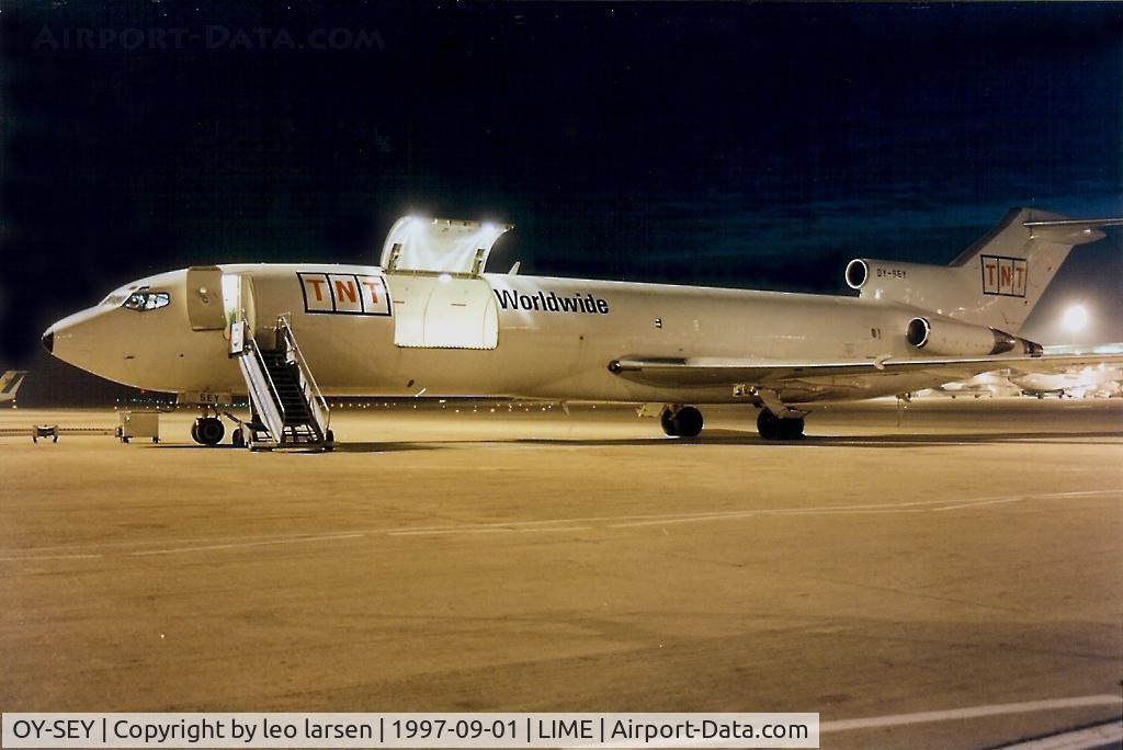OY-SEY, 1973 Boeing 727-224F C/N 20659, Bergamo Italy 1.9.97