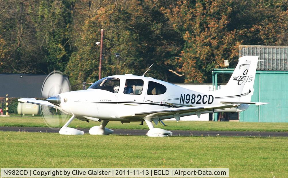 N982CD, 2006 Cirrus SR22 GTS C/N 1853, Just landed in November sunshine.