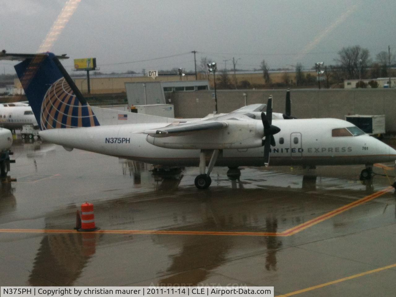 N375PH, 1999 Bombardier DHC-8-202 Dash 8 C/N 529, at cle