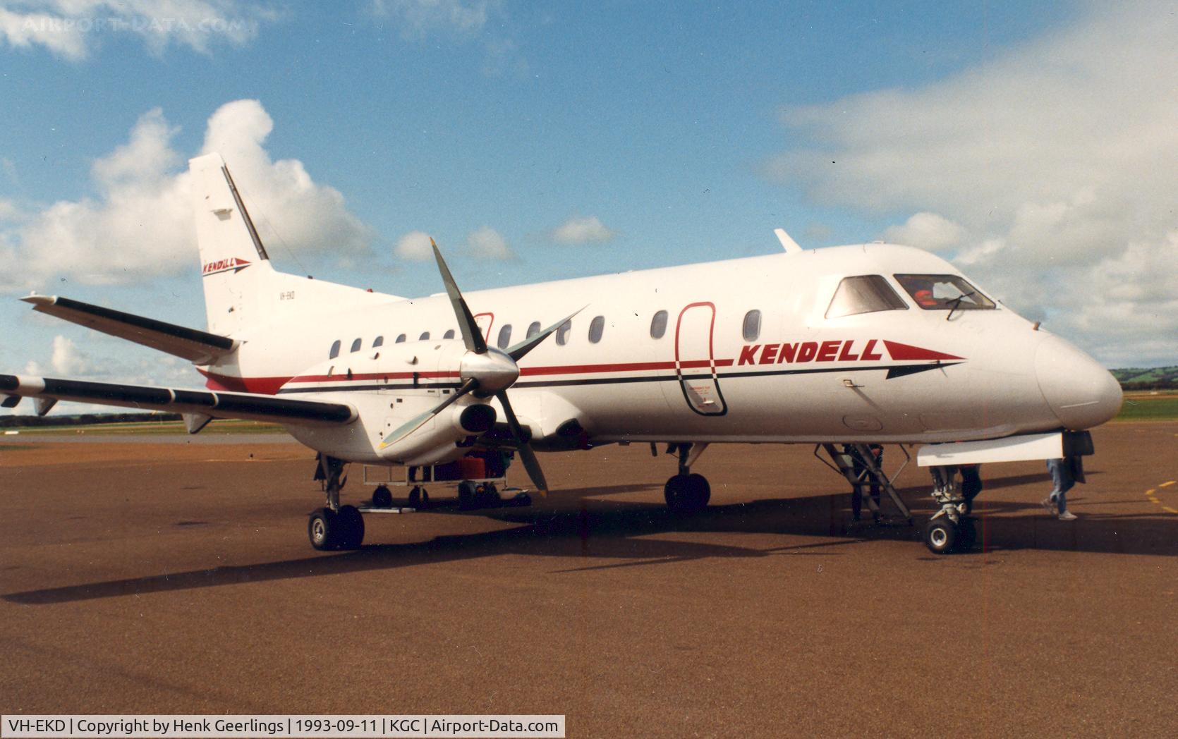 VH-EKD, 1989 Saab 340A C/N 340A-155A, Kendell at Kingscote airport , Kangaroo Island
