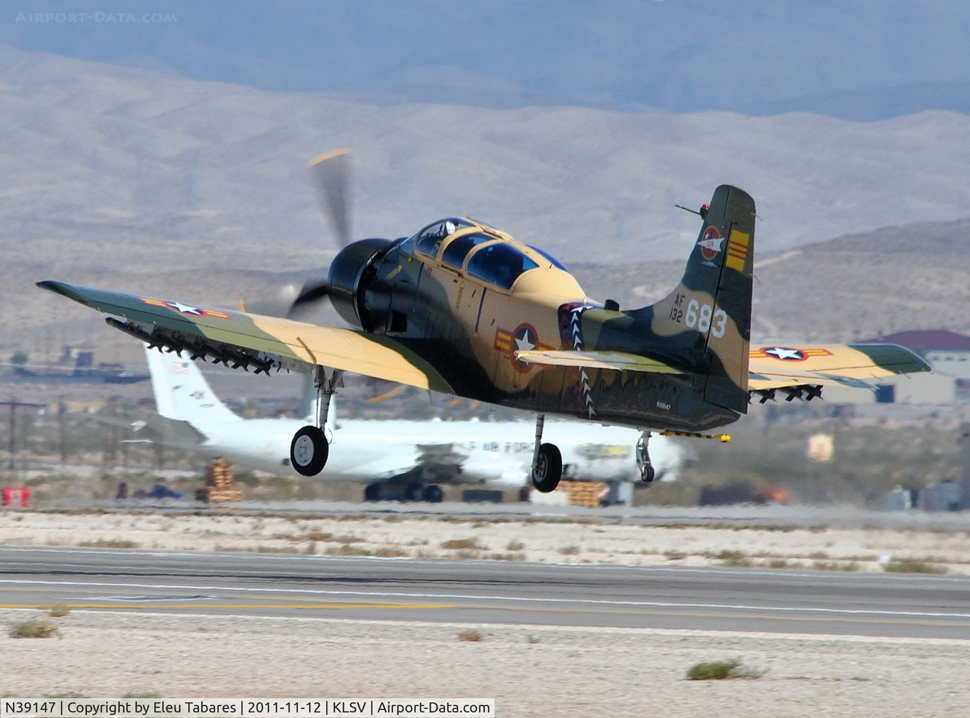 N39147, Douglas AD-5 (A-1E) Skyraider C/N 9540, Taken during Aviation Nation 2011 at Nellis Air Force Base, Nevada.