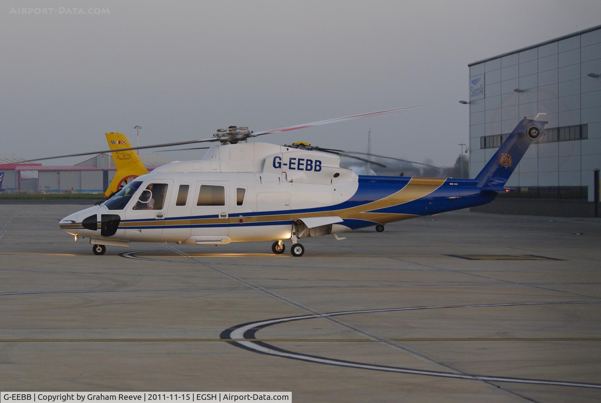 G-EEBB, 2006 Sikorsky S-76C C/N 760620, About to depart.