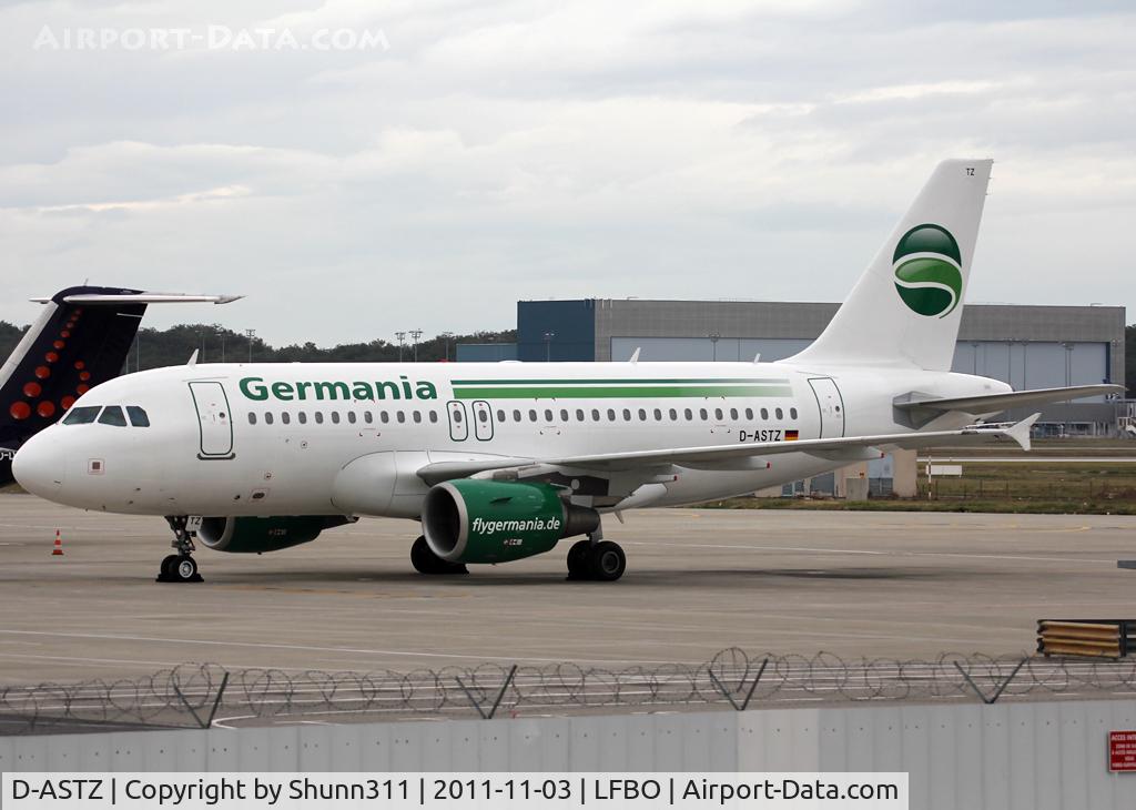 D-ASTZ, 2007 Airbus A319-112 C/N 3019, Parked near the Control Tower...