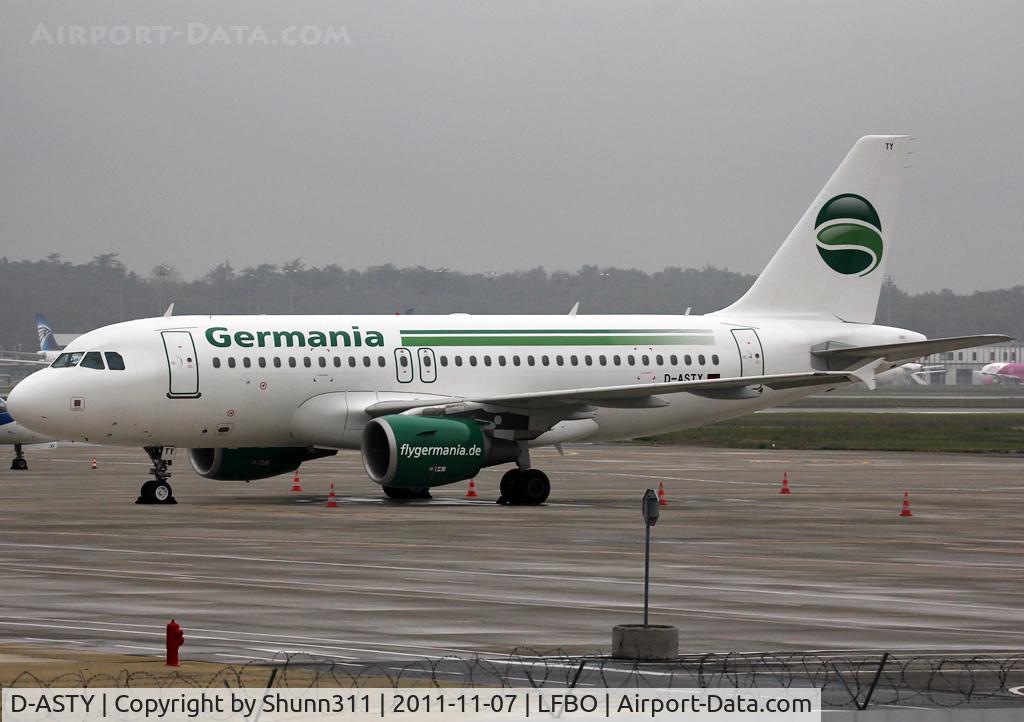 D-ASTY, 2008 Airbus A319-112 C/N 3407, Parked near the Control Tower...