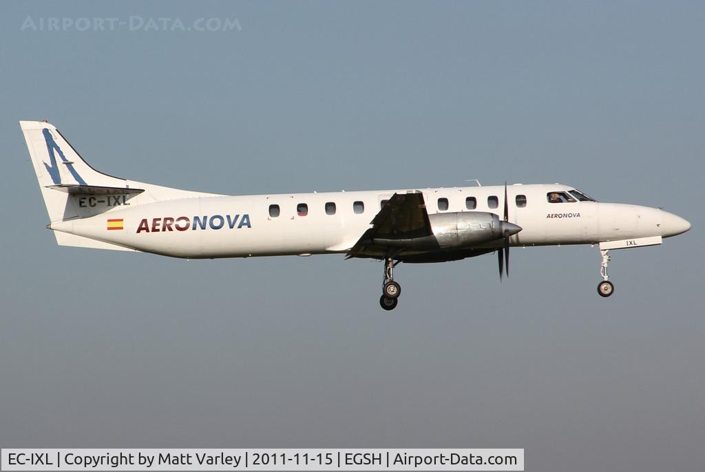 EC-IXL, 1987 Swearingen SA-226T Metro III C/N AC-689, Arriving at EGSH.