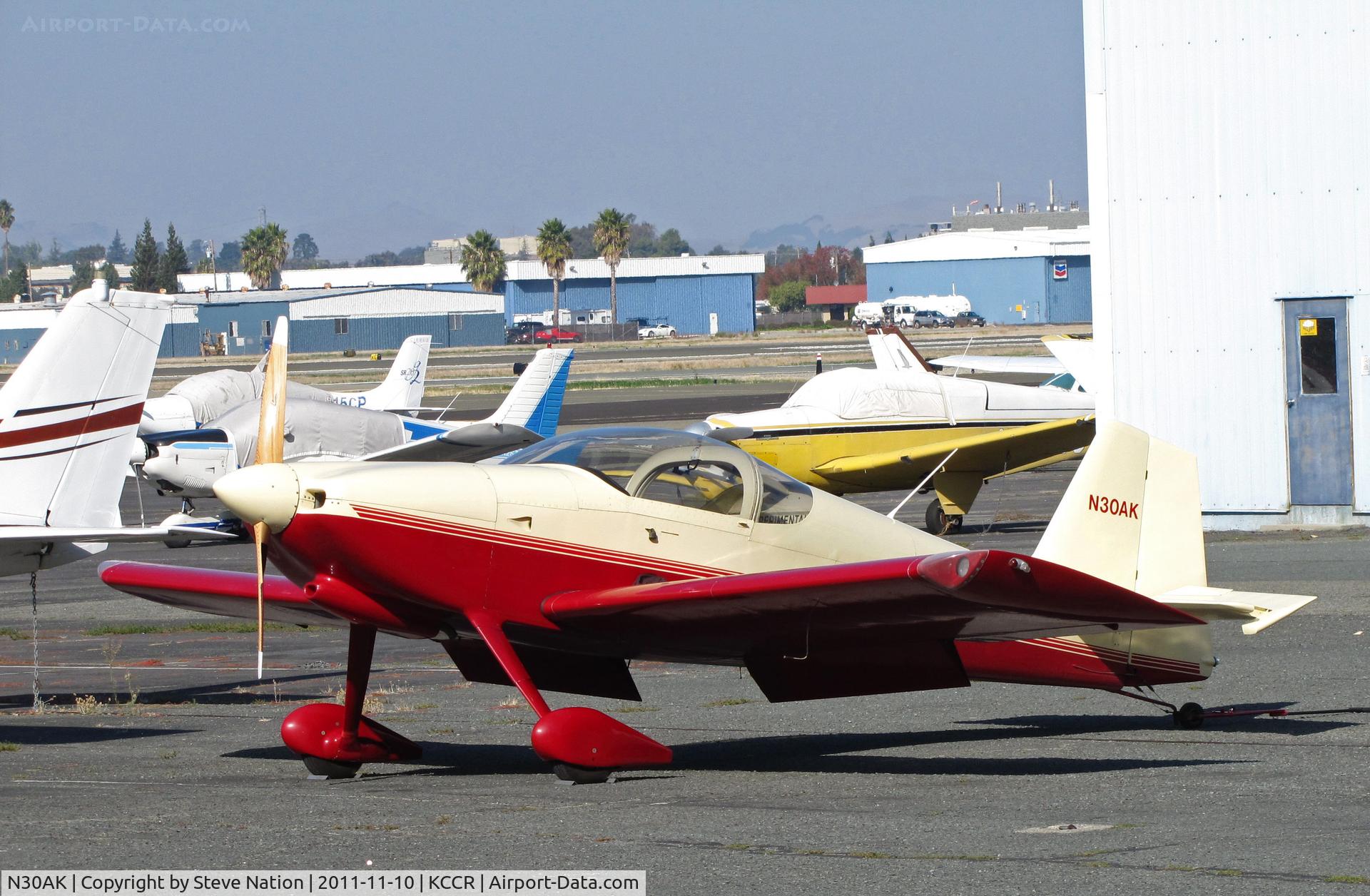 N30AK, 1996 Vans RV-6 C/N 21153, 1996 R + S Swanson RV-6 back home at Buchanan Field (Concord), CA. I photographed her at Napa County Airport an hour earlier!