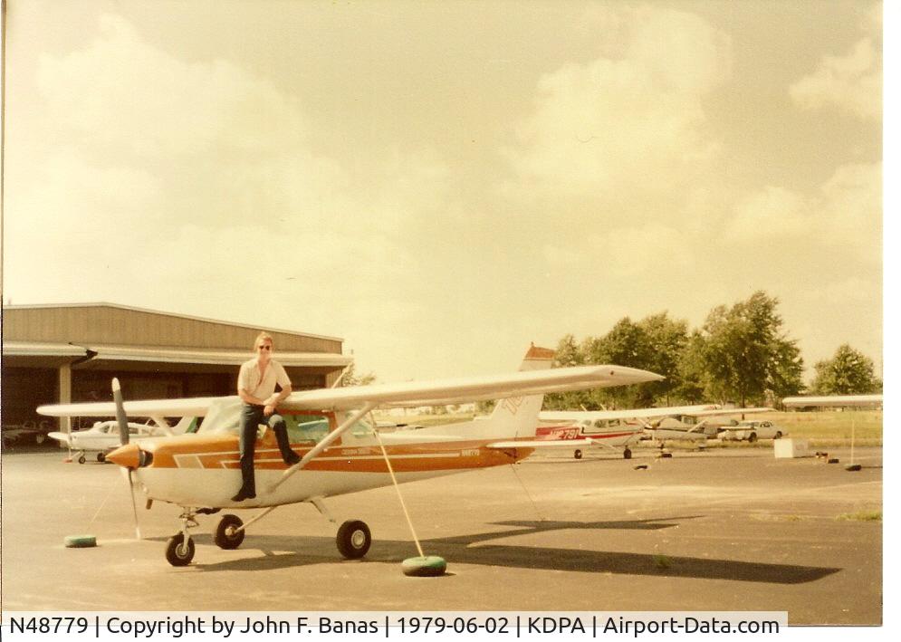 N48779, 1977 Cessna 152 C/N 15280963, 1979, the height of the Disco era, and I decide to learn how to fly.  This little 152 taught me and I soloed in her.