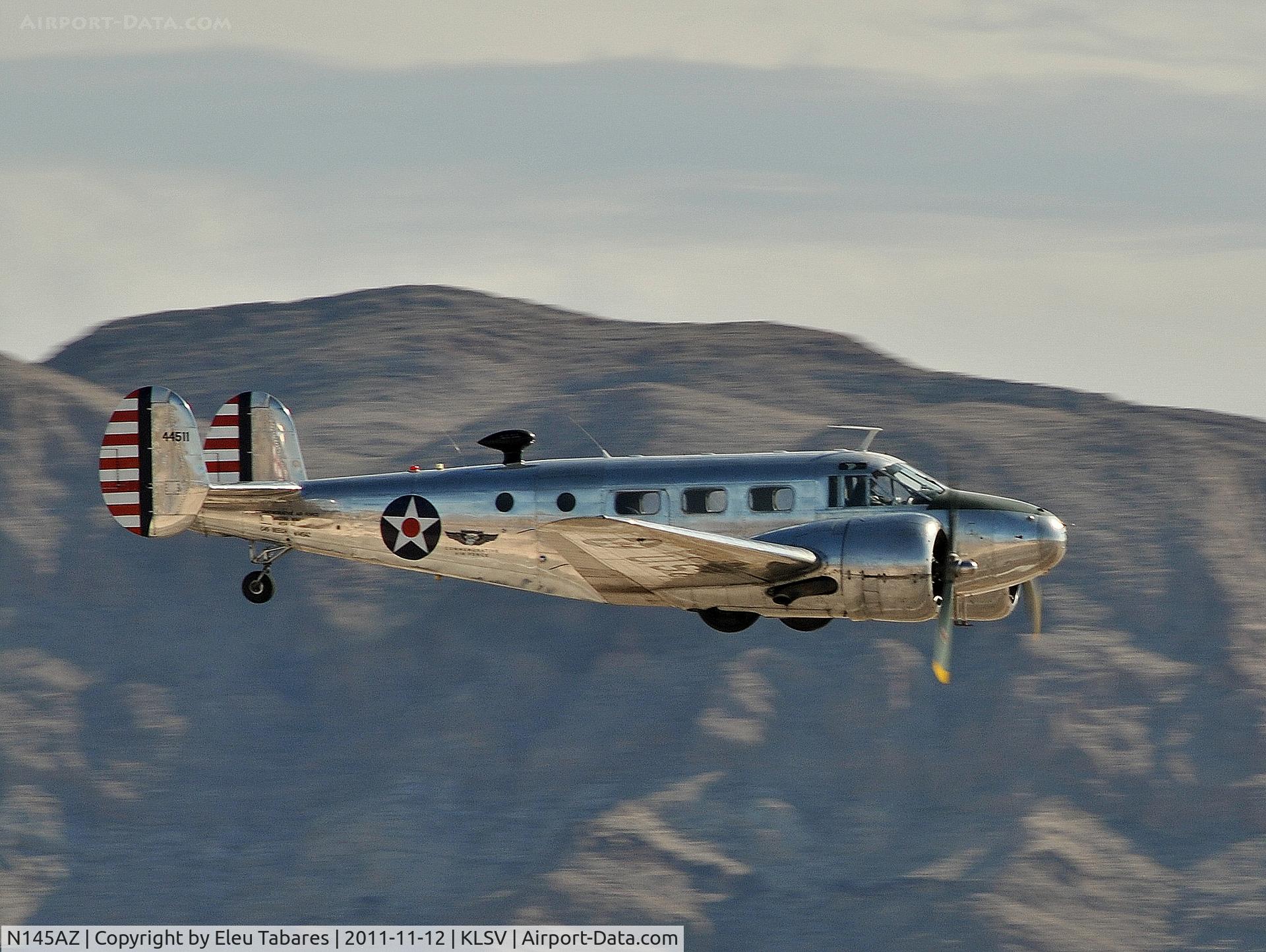 N145AZ, Beech D18S C/N A-235, Taken during Aviation Nation 2011 at Nellis Air Force Base, Nevada.