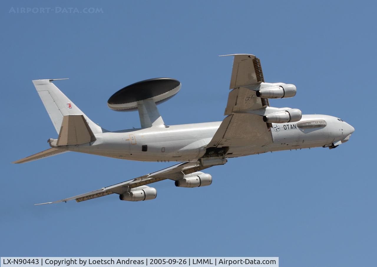 LX-N90443, 1981 Boeing E-3A Sentry C/N 22838, take off
