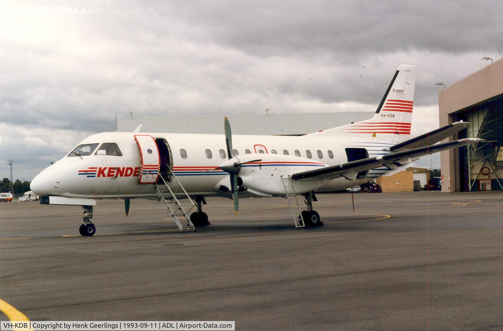 VH-KDB, 1984 Saab-Fairchild SF340 C/N 340A-008, Kendell Airlines. Ex PH-KJK of Netherlines