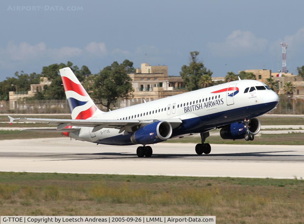 G-TTOE, 2002 Airbus A320-232 C/N 1754, take off
