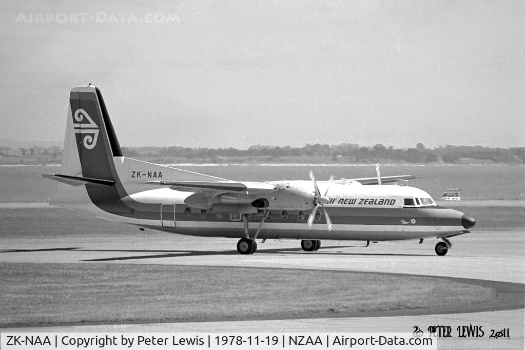 ZK-NAA, 1959 Fokker F.27-100 Friendship C/N 10118, Air New Zealand Ltd., Auckland