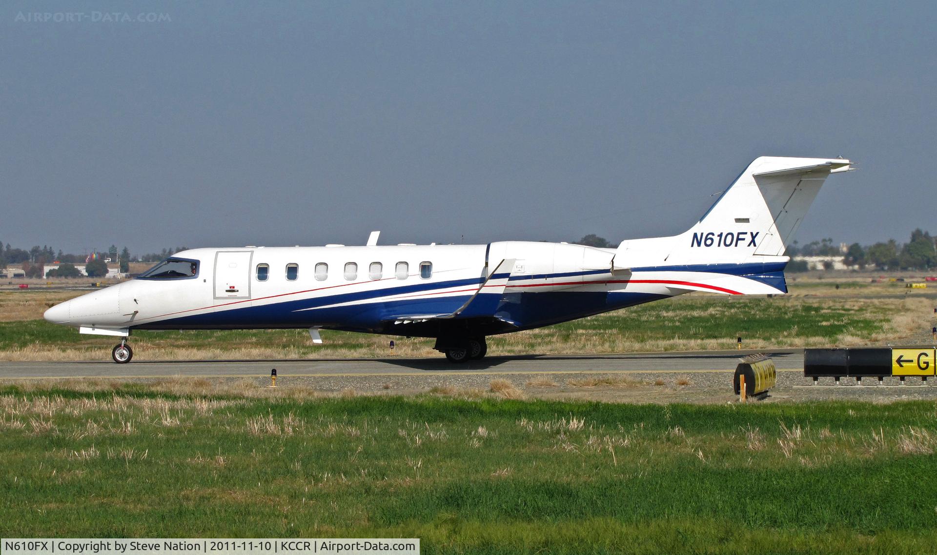 N610FX, 2005 Learjet 45 C/N 45-2027, Flexjets 2005 Learjet 45 @ Concord, CA taxis to RWY 1L for flight to KJAC (Jackson Hole, WY)