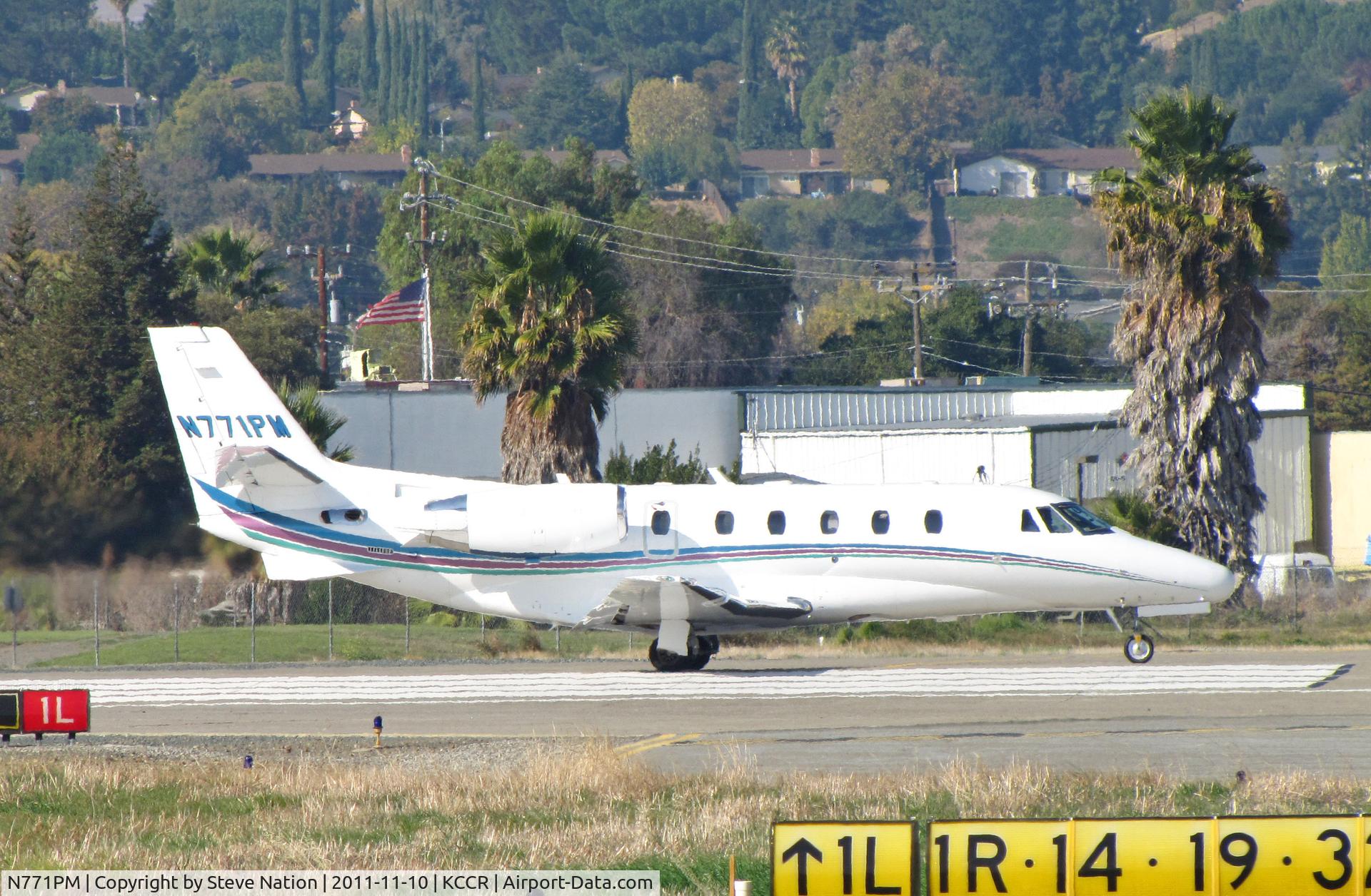 N771PM, 2008 Cessna 560XL C/N 560-5799, TBN Group/Peppermill, Inc. (Reno, NV) 2008 Cessna 560XL rolling for take-off on RWY 1L @ Concord, CA
