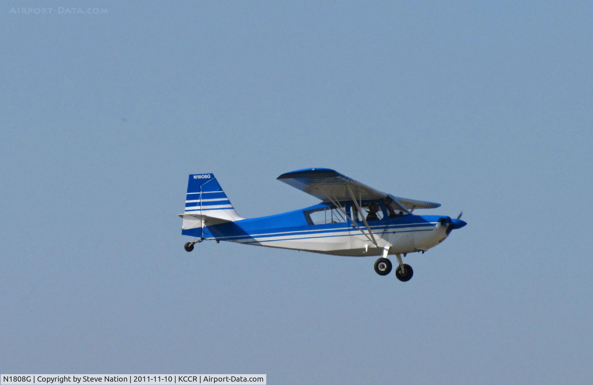 N1808G, 1968 Champion 7ECA Citabria C/N 570, Locally-based 1968 Champ 7ECA on approach to RWY 1L @ Concord, CA