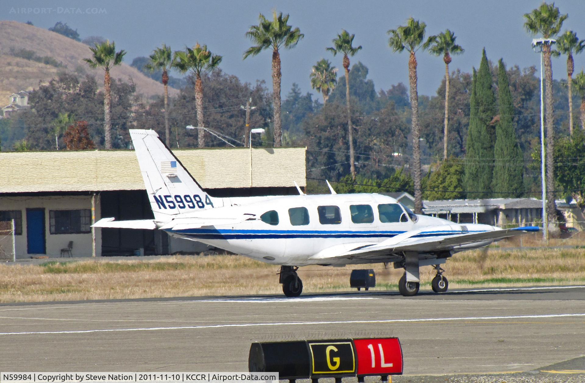 N59984, 1975 Piper PA-31-310 Navajo C/N 31-7512042, MARC Inc (Brandon, MS) 1975 Piper PA-31-310 Navajo rolling for take-off on RWY 1L @ Concord, CA