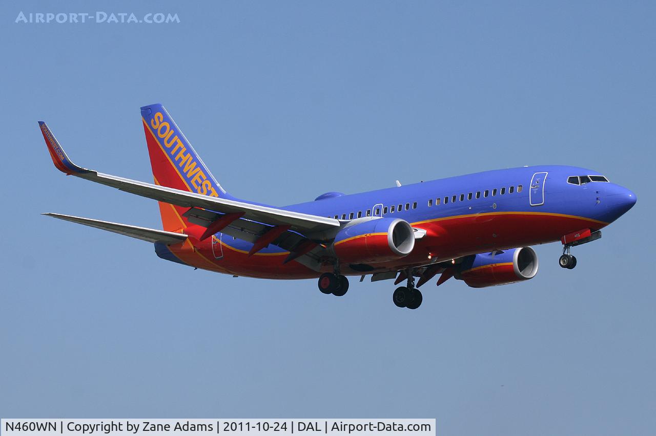 N460WN, 2004 Boeing 737-7H4 C/N 32464, Landing at Dallas Love Field