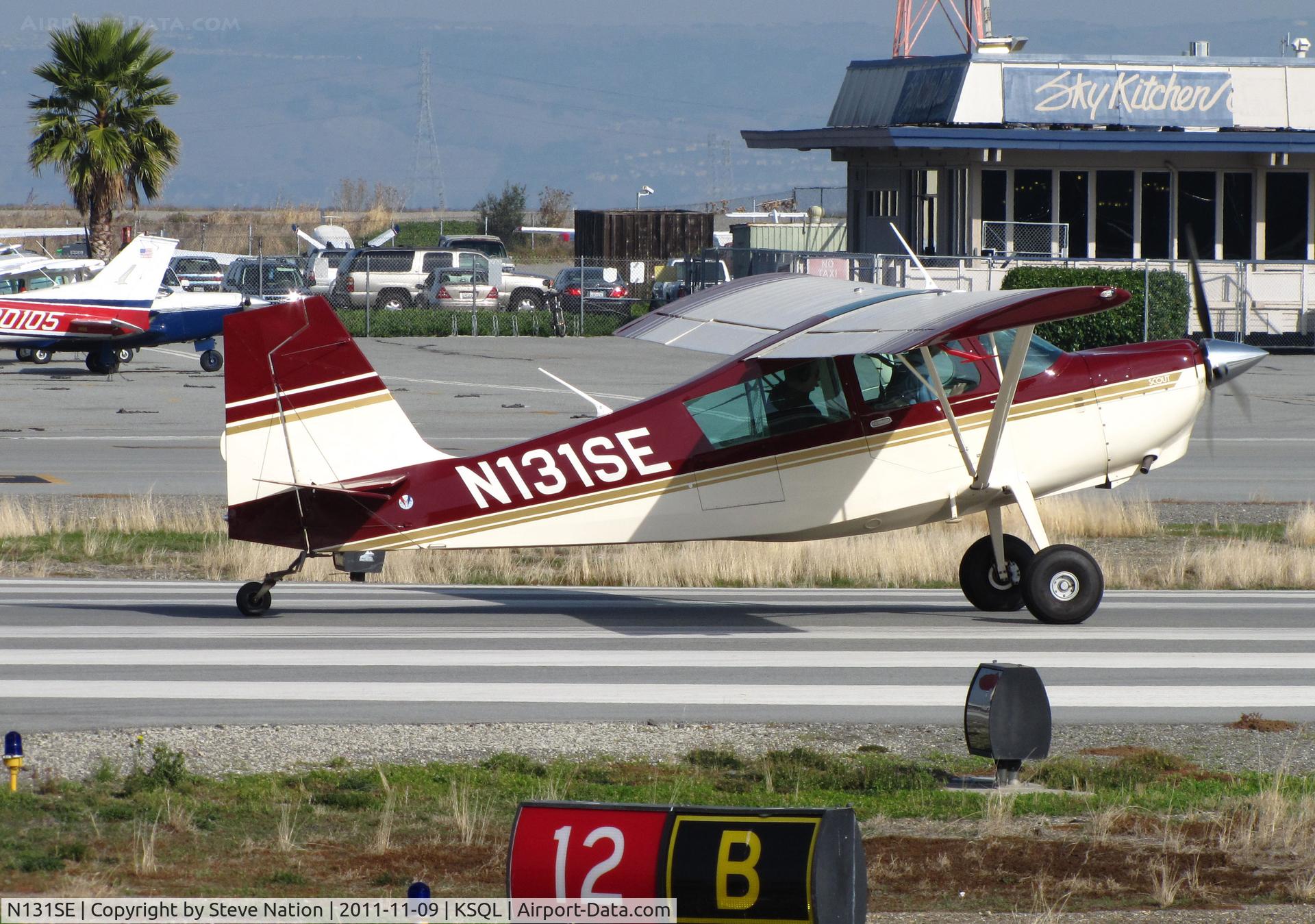 N131SE, 2006 American Champion 8GCBC Scout C/N 490-2006, Locally-based 2006 American Champion Aircraft 8GCBC rolling @ San Carlos, CA