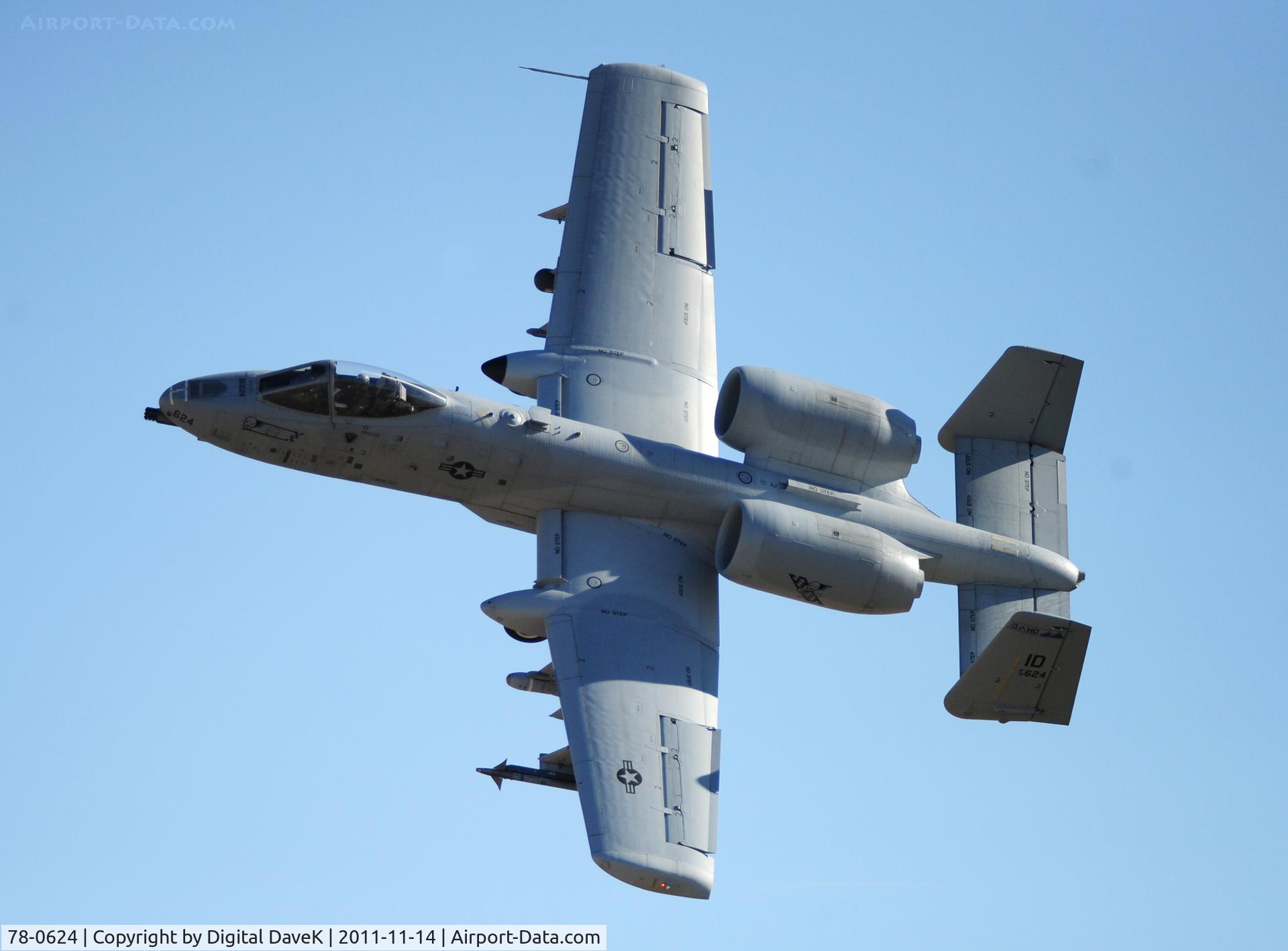 78-0624, 1978 Fairchild Republic A-10C Thunderbolt II C/N A10-0244, Strafing the pit at Saylor Creek
