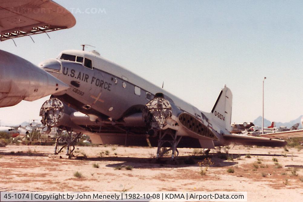 45-1074, 1945 Douglas C-47B Skytrain C/N 17077/34344, Stored at Pima Air Museum