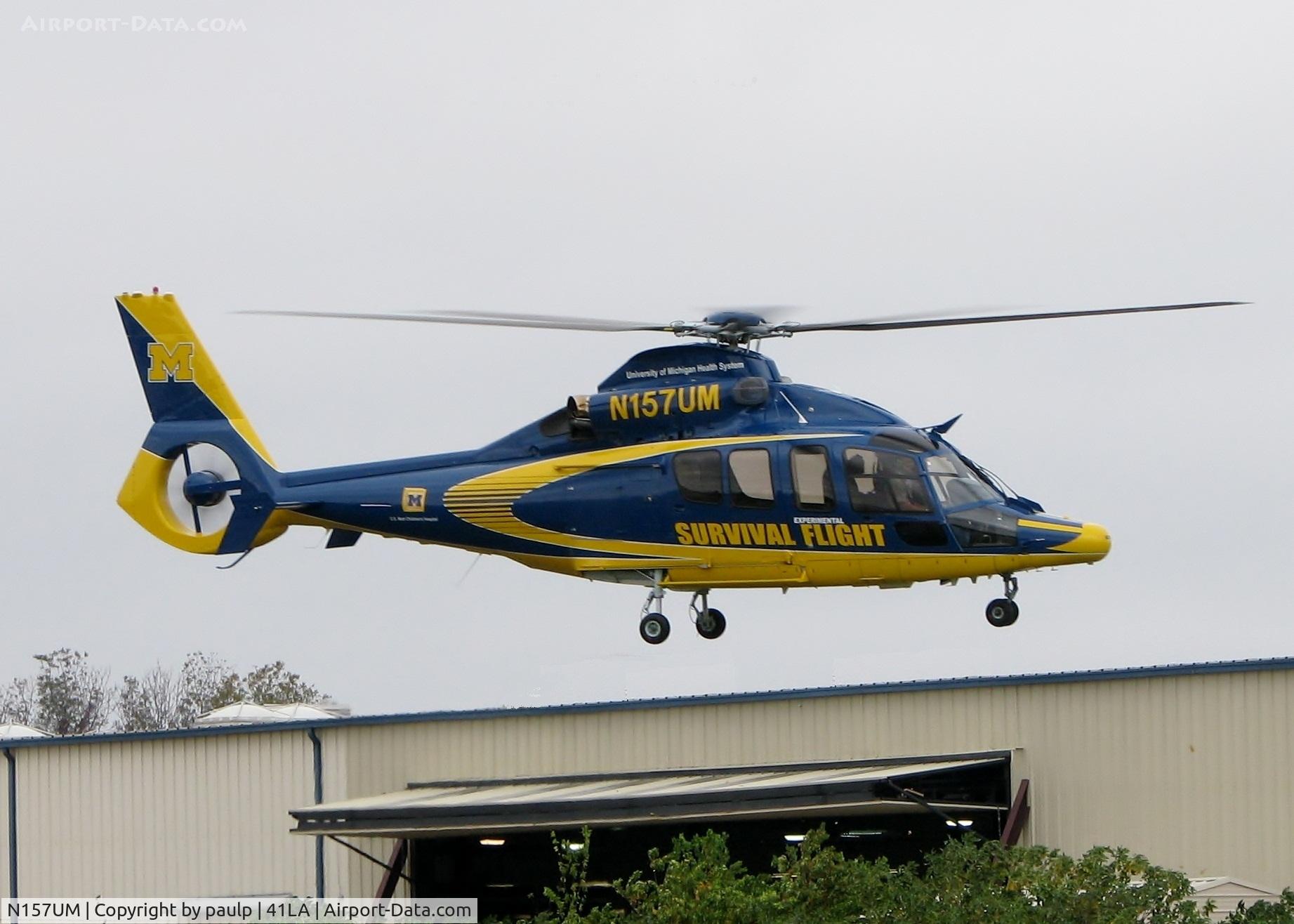 N157UM, 2011 Eurocopter EC-155B-1 C/N 6933, At Metro Aviation / Downtown Shreveport. A beautiful new aircraft!