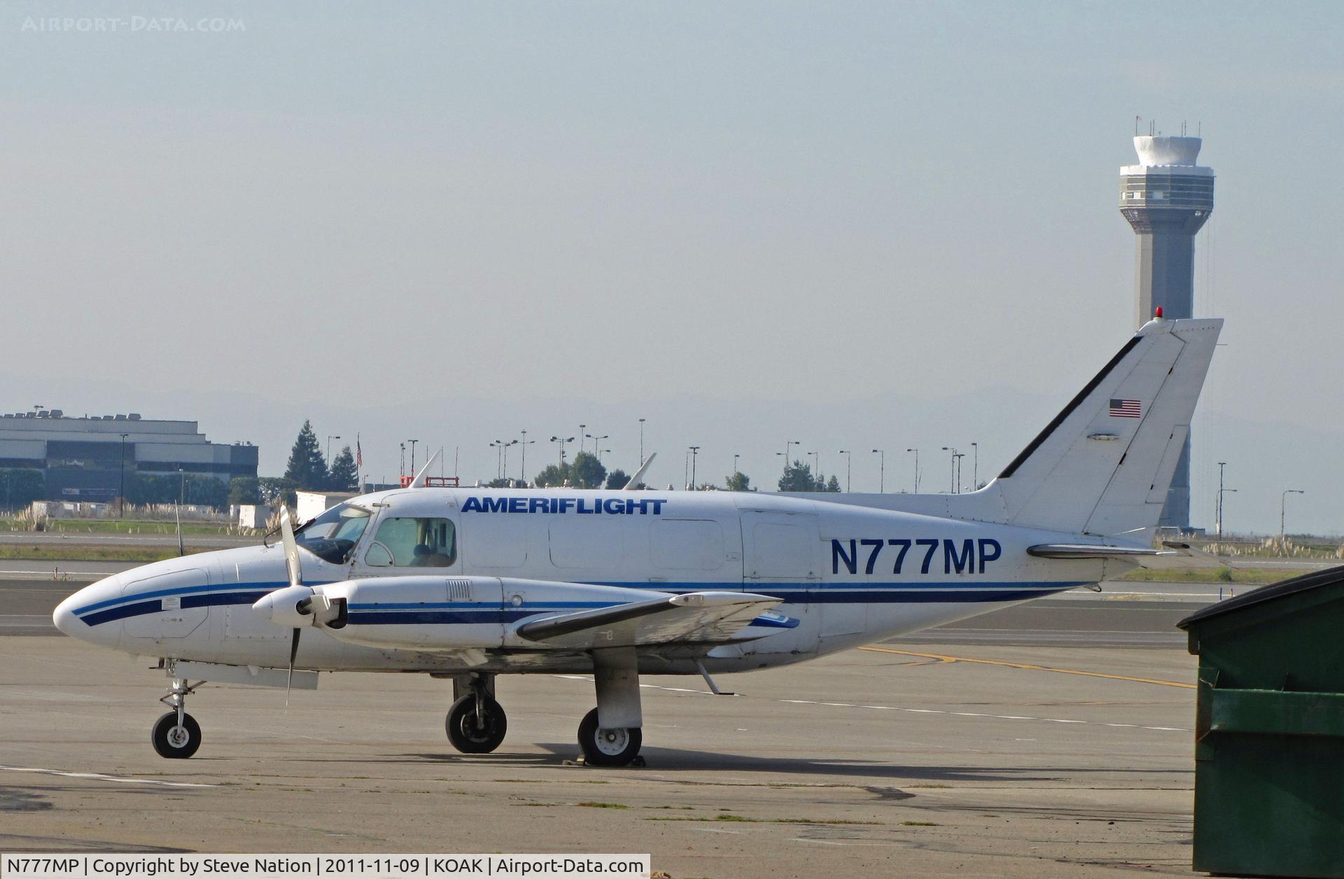 N777MP, 1975 Piper PA-31-350 Chieftain C/N 31-7552072, Ameriflight PA-31-350 Chieftain small cargo carrier @ company's North Field ramp in Oakland, CA
