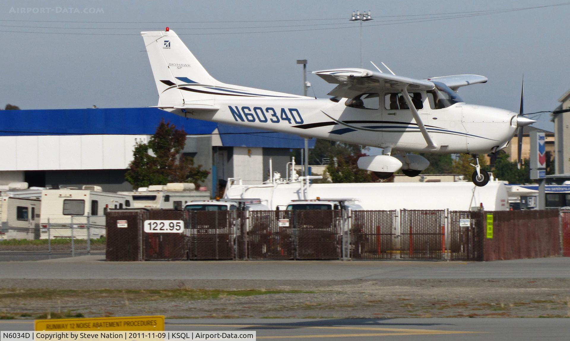 N6034D, 2006 Cessna 172S C/N 172S10195, Locally-based Diamond Air Ventures 2006 Cessna 172S on final to San Carlos, CA