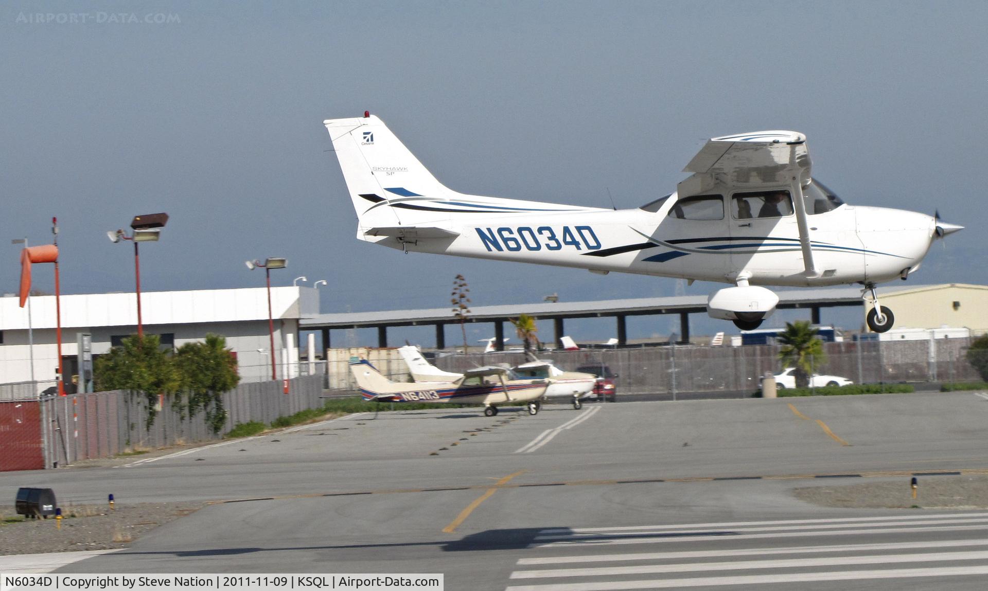 N6034D, 2006 Cessna 172S C/N 172S10195, Locally-based Diamond Air Ventures 2006 Cessna 172S on final to San Carlos, CA