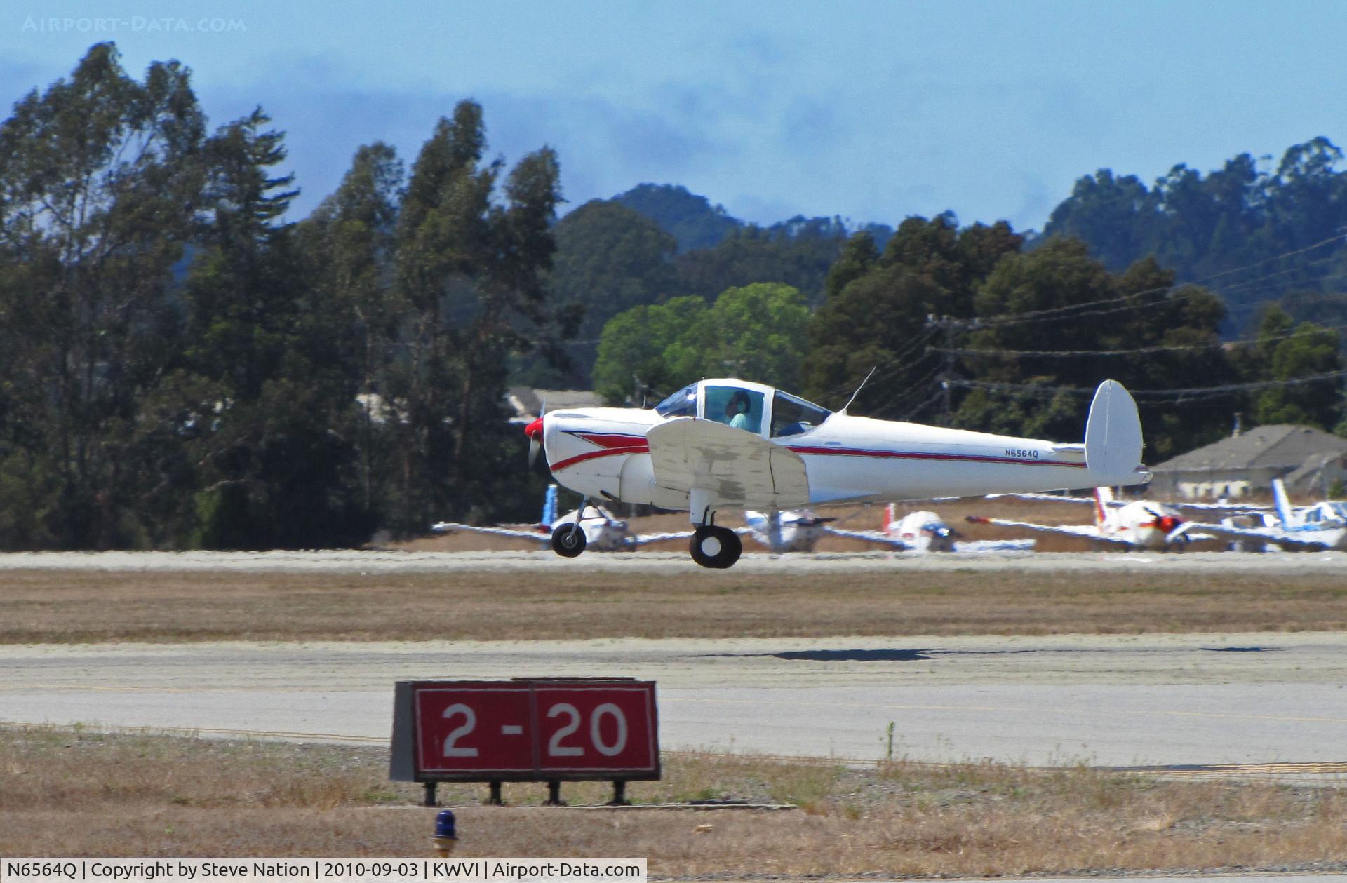 N6564Q, 1965 Alon A2 Aircoupe C/N A-64, 1965 Alon A2 from Santa Paula landing @ Watsonville, CA Fly-In