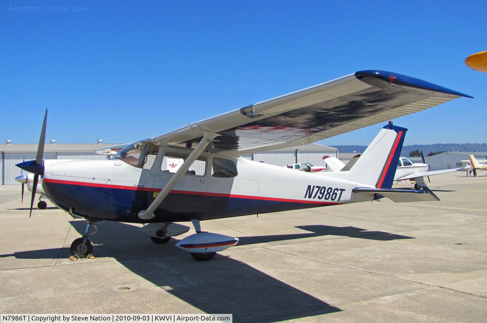 N7986T, 1960 Cessna 175A Skylark C/N 56686, Locally-based straight tail 1960 Cessna 175A @ Watsonville, CA Fly-In