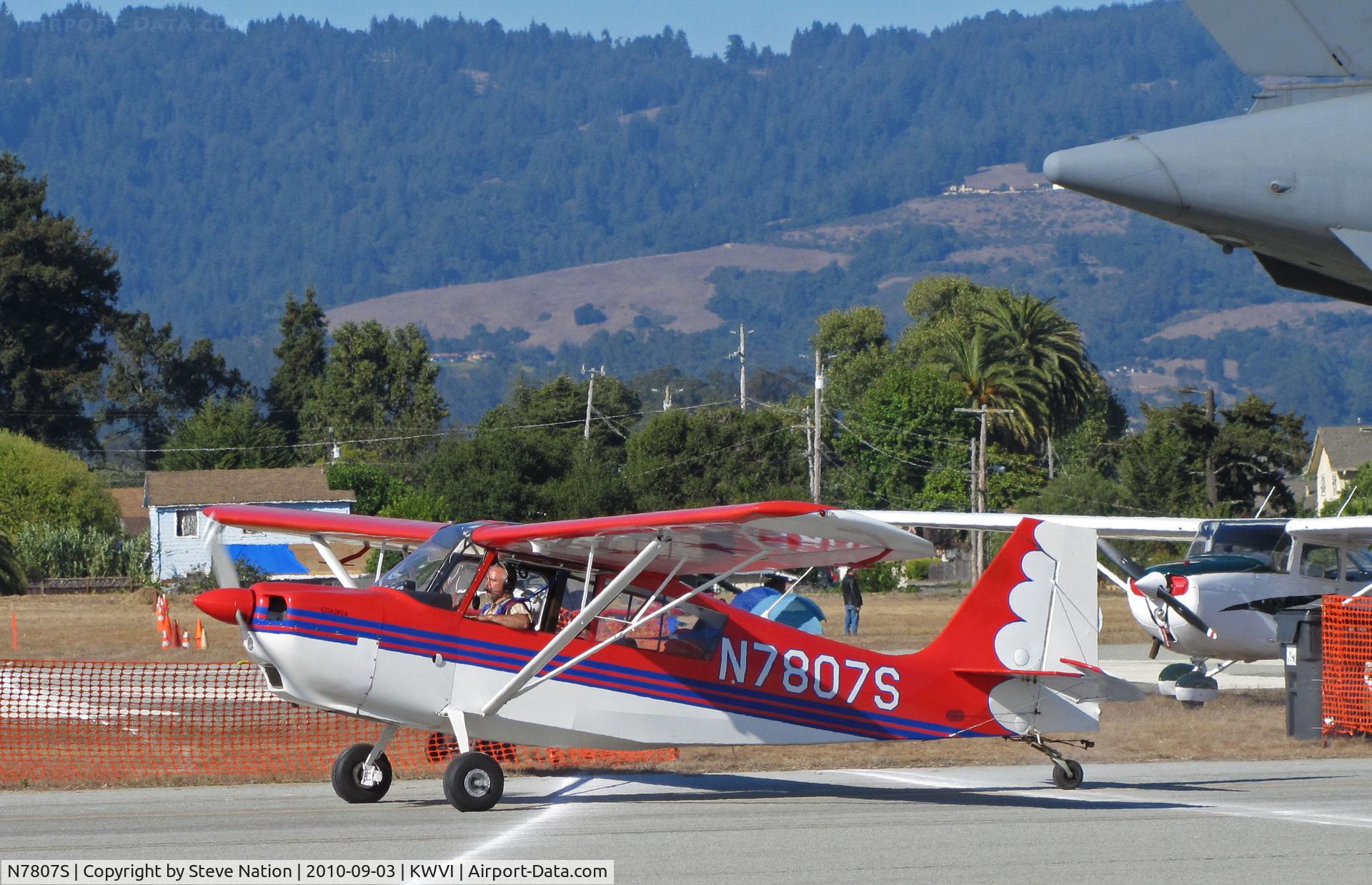 N7807S, 1976 Bellanca 7KCAB Citabria C/N 584-76, 1976 Bellanca 7KCAB taxying @ Watsonville Fly-In