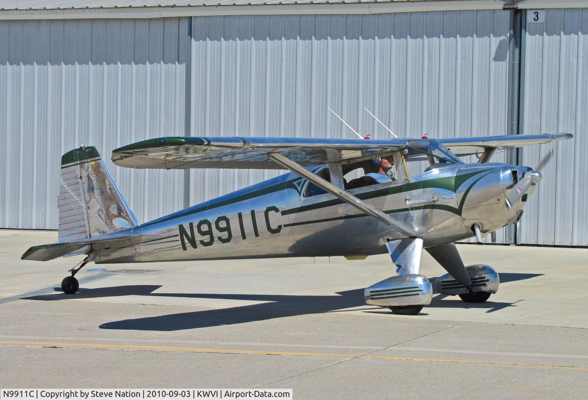 N9911C, 1959 Silvaire 8F C/N S-15, Polished aluminum and Riverside, CA-based 1959 Luscombe 8F @ Watsonville, CA Fly-In
