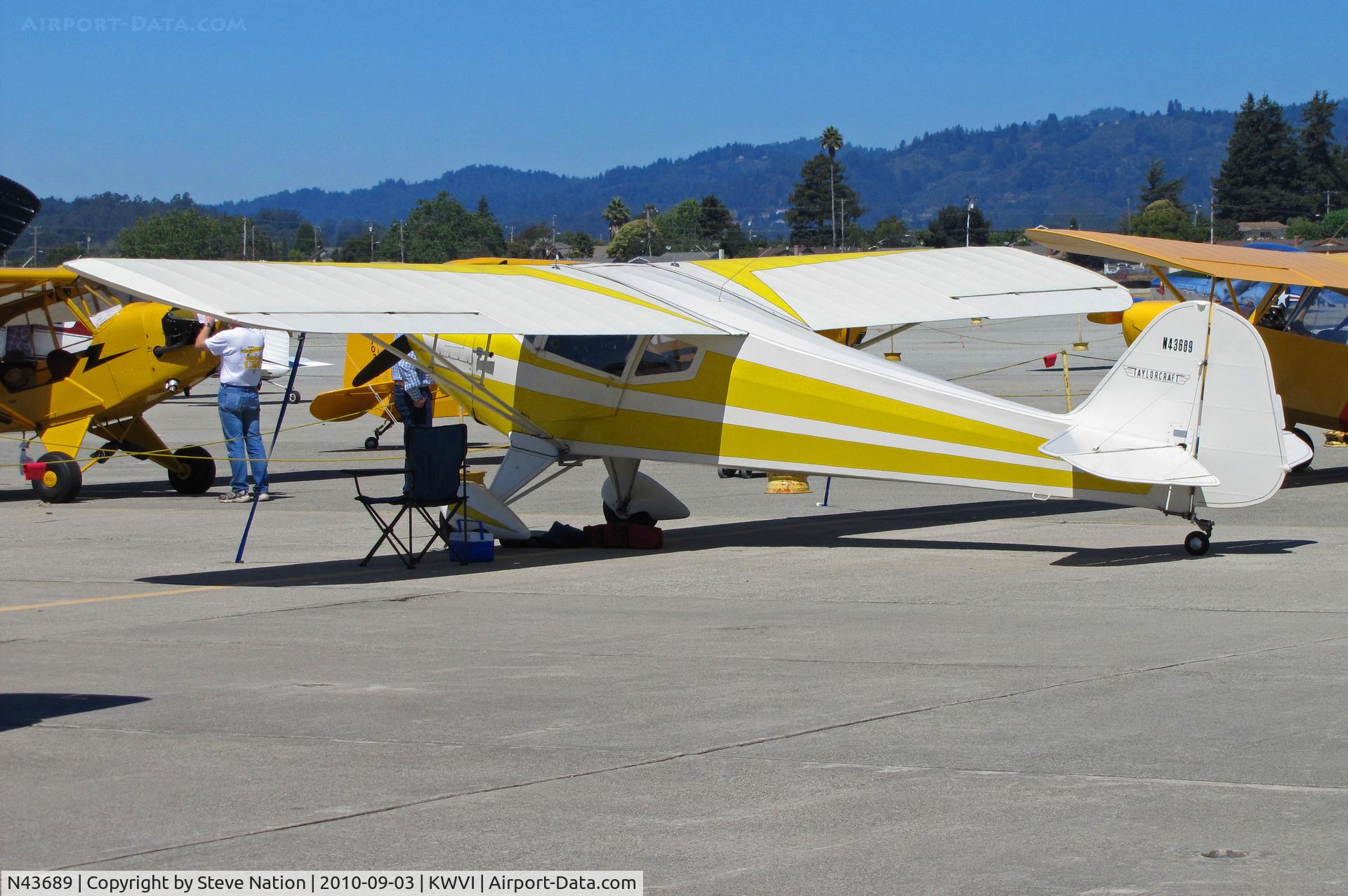 N43689, 1946 Taylorcraft BC12-D C/N 7348, 1946 Taylorcraft BC12D @ Watsonville, CA Fly-In