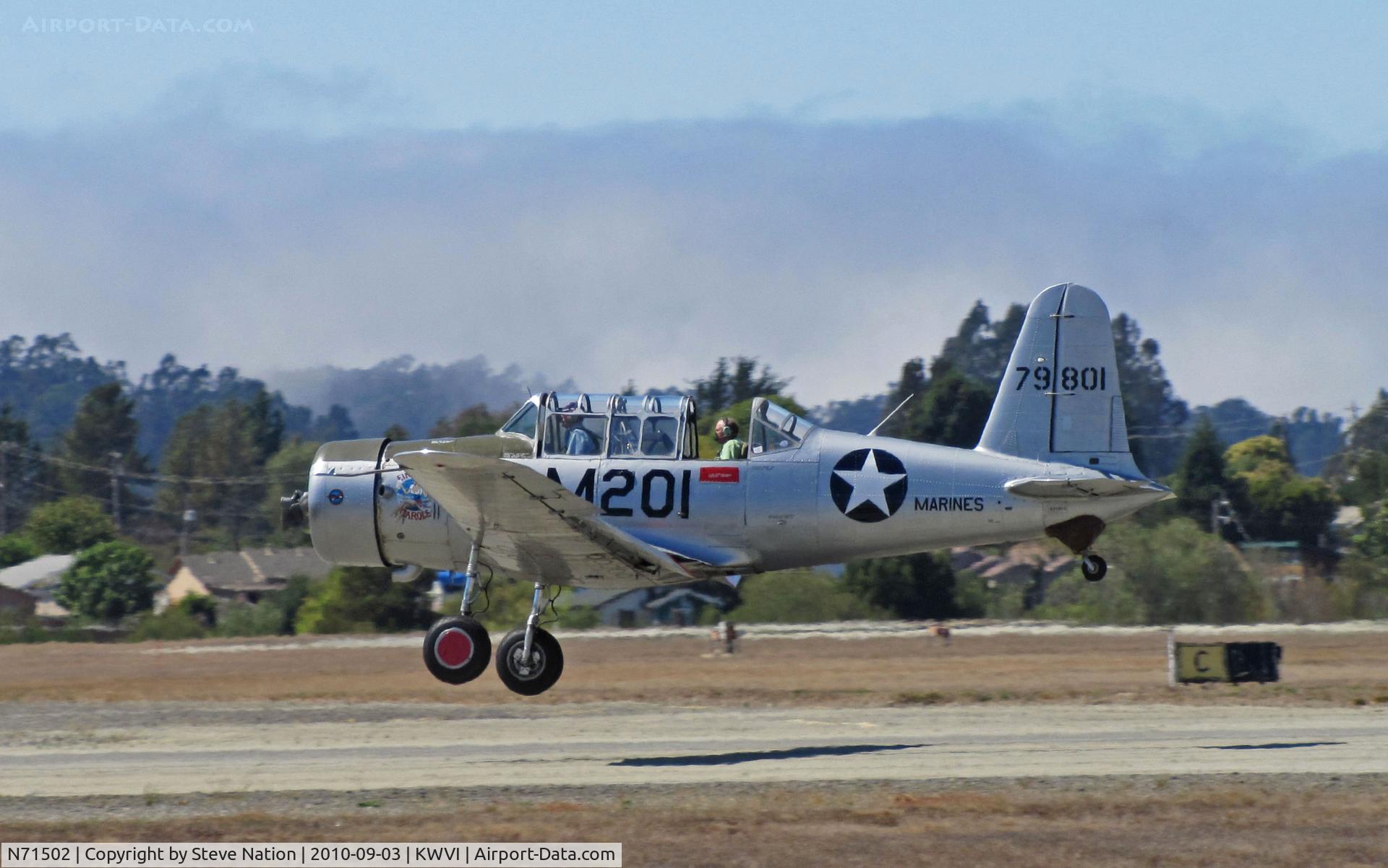N71502, 1942 Consolidated Vultee BT-13B (SNV-2) C/N 79-801, 1942 Consolidated Vultee BT-13B painted as Marines SNV-2 BuAer 79801 (not a real seriul #?) coded M201 and 