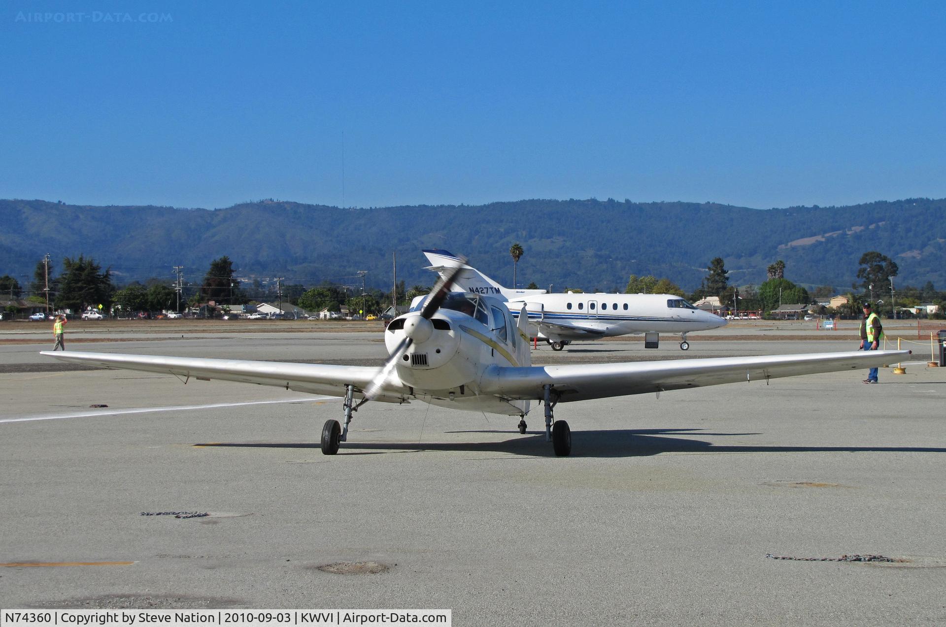 N74360, 1947 Bellanca 14-13-2 Cruisair Senior C/N 1473, Head on shot of 1947 Bellanca 14-3-2 taxying @ Watsonville, CA Fly-In