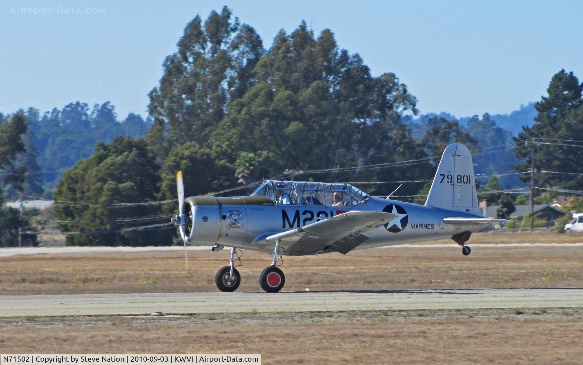 N71502, 1942 Consolidated Vultee BT-13B (SNV-2) C/N 79-801, 1942 Consolidated Vultee BT-13B painted as Marines SNV-2 BuAer 79801 (not a real seriul #?) coded M201 and 