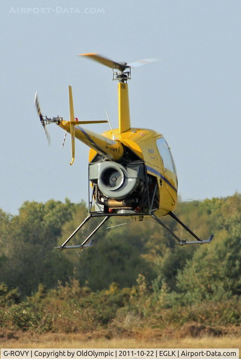 G-ROVY, 1999 Robinson R22 Beta C/N 2957, Rear view