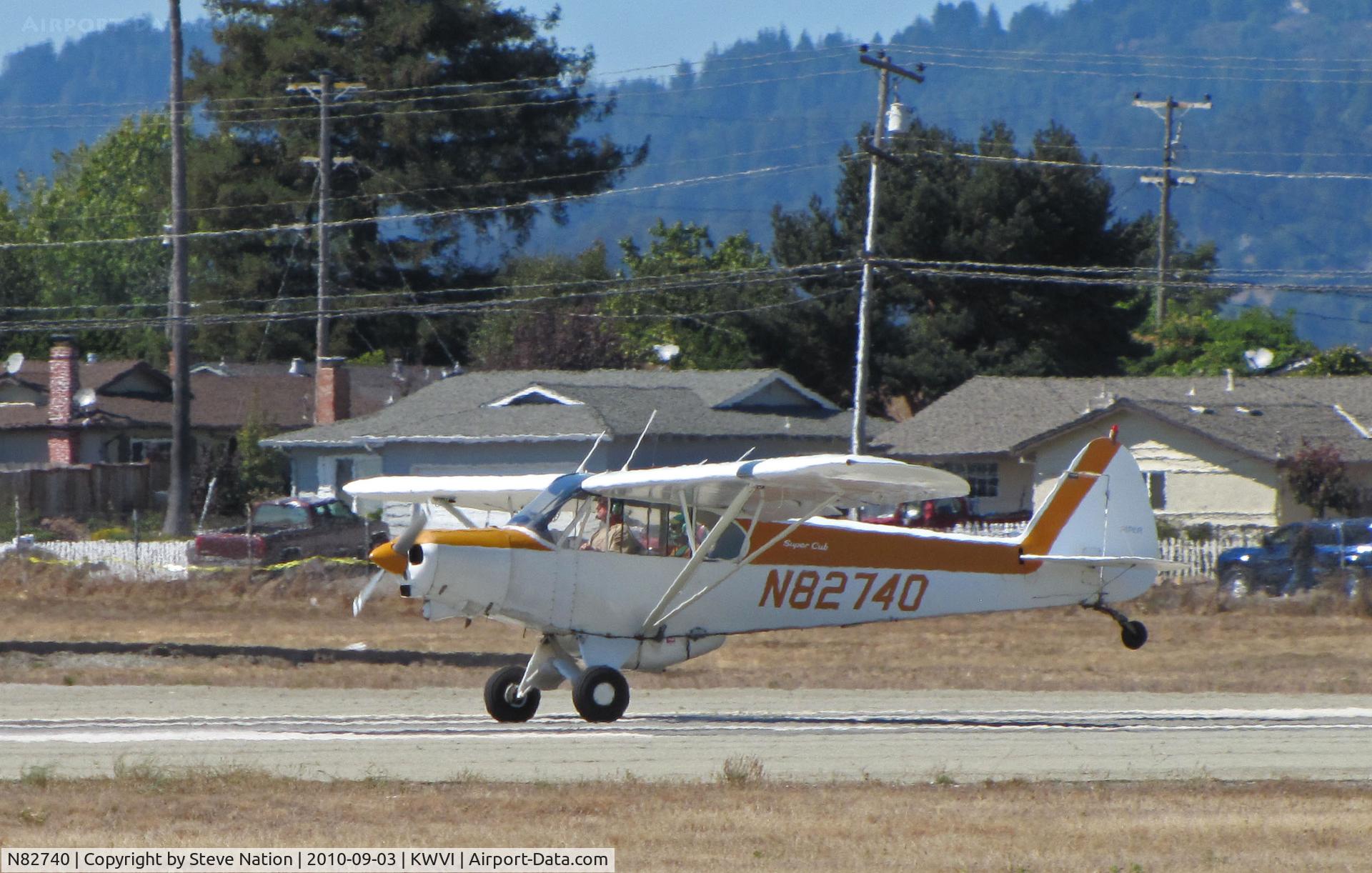 N82740, 1977 Piper PA-18-150 Super Cub C/N 18-7709186, Locally-based 1977 Piper PA-18-150 landing @ Watsonville Fly-In