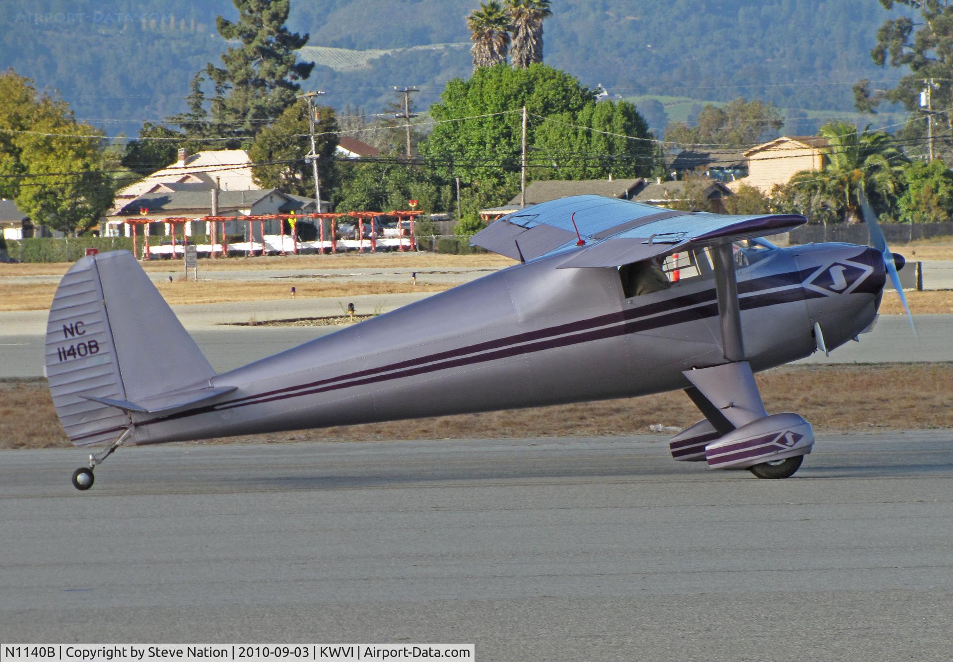 N1140B, 1947 Luscombe 8A C/N 5767, Beautiful 1947 Luscombe 8A painted as NC1140B taxiing @ Watsonville Fly-In
